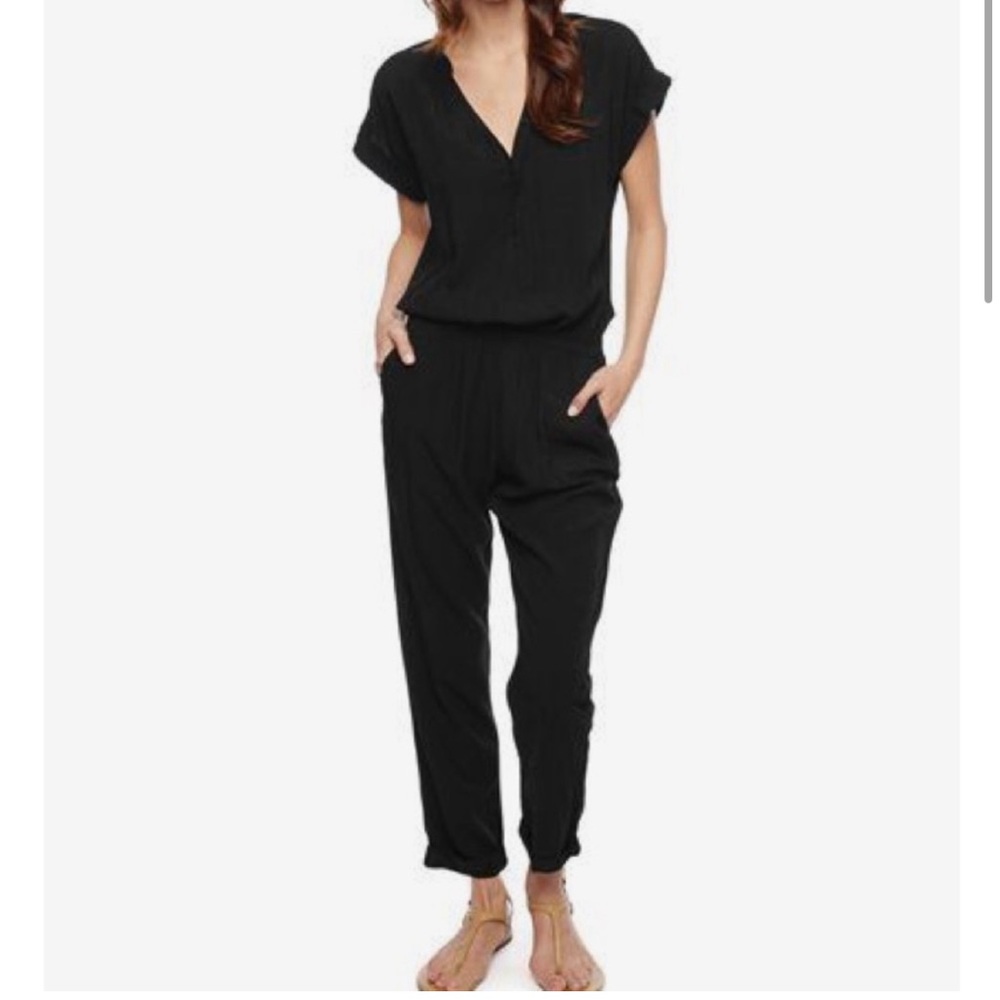 Splendid Henley jumpsuit in black. Size small.